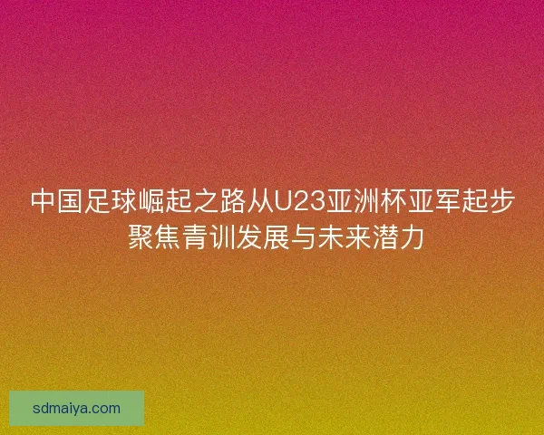 中国足球崛起之路从U23亚洲杯亚军起步 聚焦青训发展与未来潜力